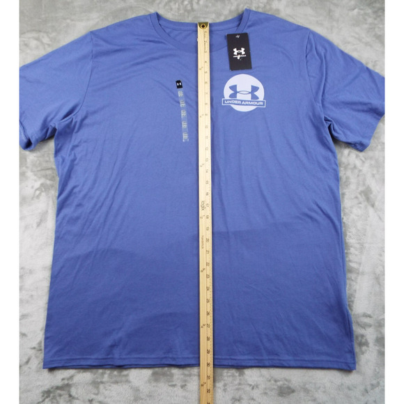 UNDER ARMOUR Shirt Mens 2XL Blue Activewear Gym Exercise Running Walking NWT - Picture 3 of 7